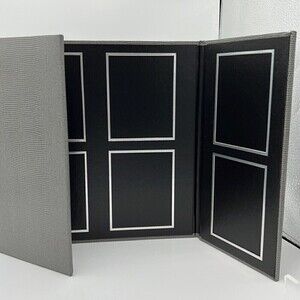 TAP 8 WAY PHOTO FOLIO SNAKE PRINT WITH BLACK AND SILVER BRAND NEW IN BOX